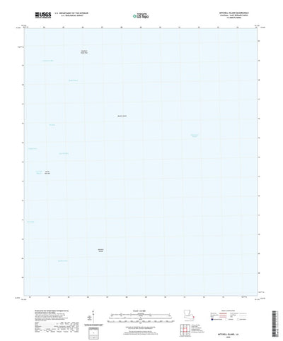 United States Geological Survey Mitchell Island, LA (2020, 24000-Scale) digital map