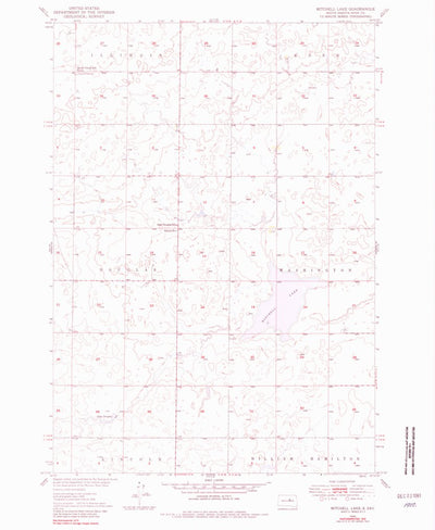 United States Geological Survey Mitchell Lake, SD (1949, 24000-Scale) digital map