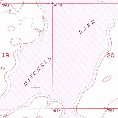 United States Geological Survey Mitchell Lake, SD (1949, 24000-Scale) digital map