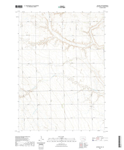 United States Geological Survey Mitchell SW, SD (2021, 24000-Scale) digital map