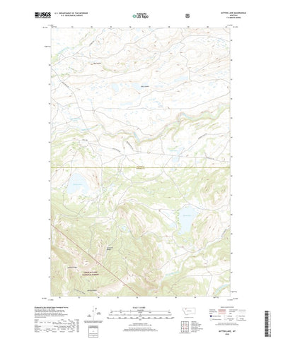 United States Geological Survey Mitten Lake, MT (2020, 24000-Scale) digital map
