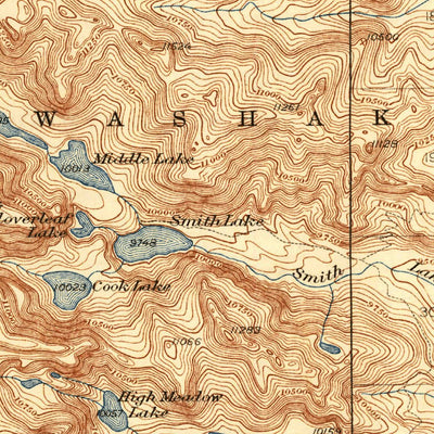 United States Geological Survey Moccasin Lake, WY (1943, 62500-Scale) digital map