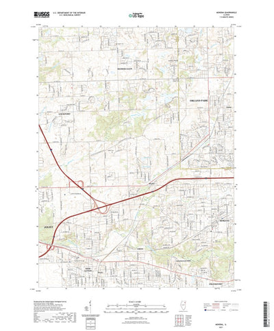 United States Geological Survey Mokena, IL (2021, 24000-Scale) digital map