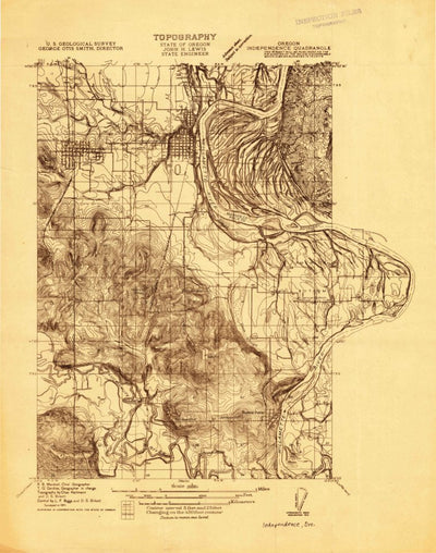 United States Geological Survey Monmouth, OR (1914, 31680-Scale) digital map
