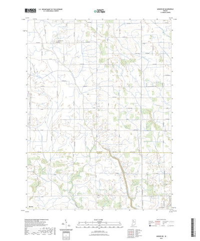 United States Geological Survey Monon NE, IN (2022, 24000-Scale) digital map