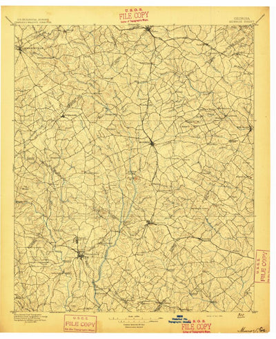 United States Geological Survey Monroe, GA (1896, 125000-Scale) digital map