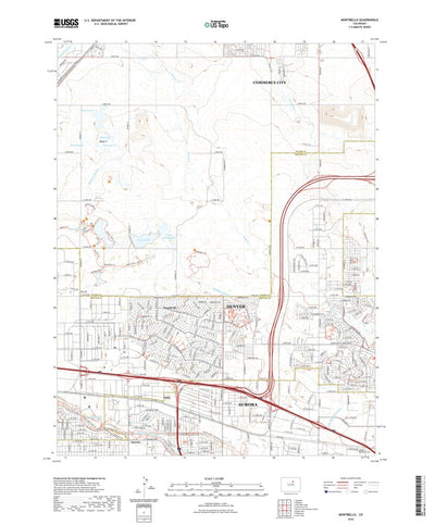 United States Geological Survey Montbello, CO (2022, 24000-Scale) digital map