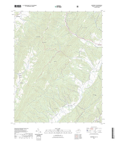 United States Geological Survey Monterey SE, VA (2022, 24000-Scale) digital map