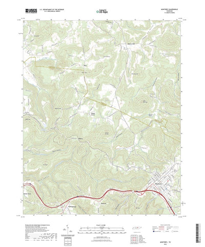 United States Geological Survey Monterey, TN (2022, 24000-Scale) digital map