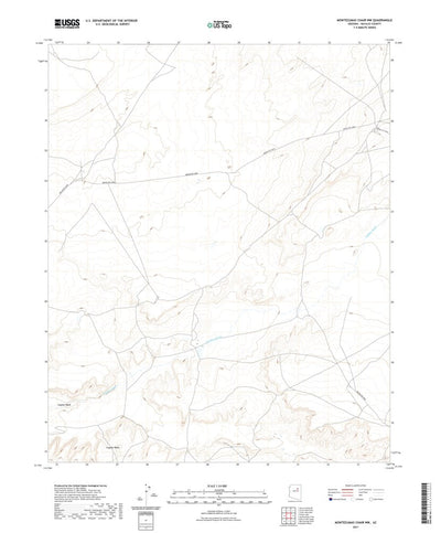 United States Geological Survey Montezumas Chair NW, AZ (2021, 24000-Scale) digital map