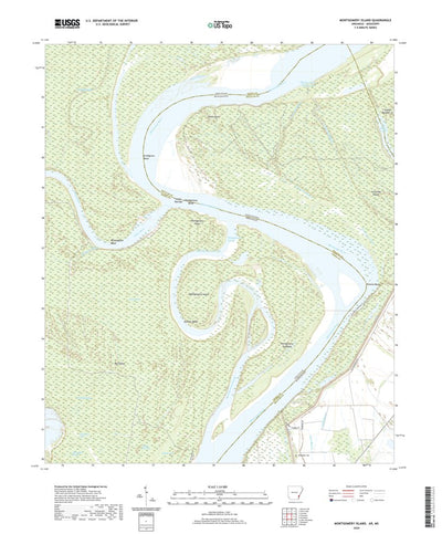 United States Geological Survey Montgomery Island, AR (2020, 24000-Scale) digital map
