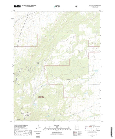 United States Geological Survey Monticello Lake, UT (2020, 24000-Scale) digital map