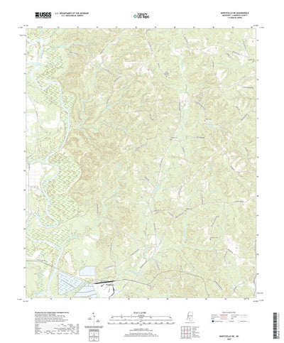 United States Geological Survey Monticello NE, MS (2020, 24000-Scale) digital map
