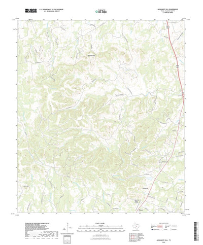 United States Geological Survey Monument Hill, TX (2022, 24000-Scale) digital map