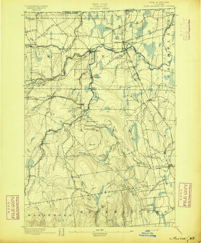 United States Geological Survey Mooers, NY (1895, 62500-Scale) digital map