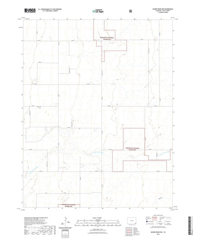 United States Geological Survey Moore Draw NW, CO (2022, 24000-Scale) digital map