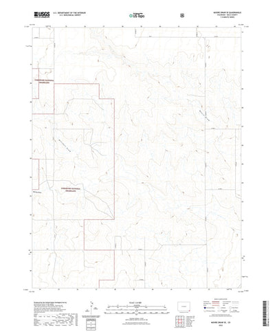 United States Geological Survey Moore Draw SE, CO (2022, 24000-Scale) digital map