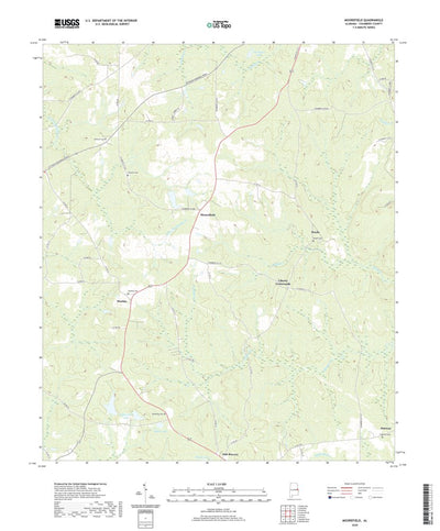 United States Geological Survey Moorefield, AL (2020, 24000-Scale) digital map