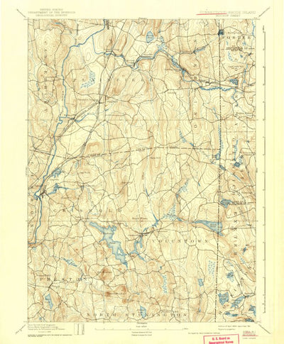 United States Geological Survey Moosup, CT-RI (1893, 62500-Scale) digital map