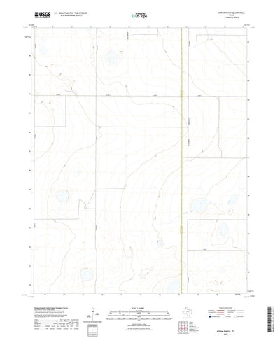 United States Geological Survey Moran Ranch, TX (2022, 24000-Scale) digital map