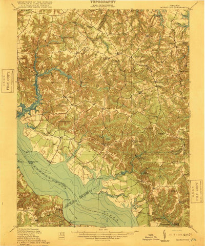 United States Geological Survey Morattico, VA (1918, 62500-Scale) digital map