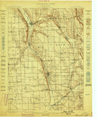 United States Geological Survey Moravia, NY (1898, 62500-Scale) digital map
