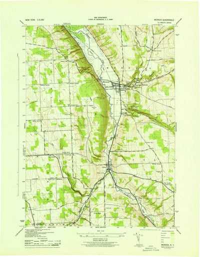 United States Geological Survey Moravia, NY (1943, 31680-Scale) digital map