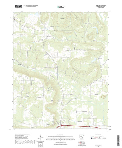 United States Geological Survey Moreland, AR (2020, 24000-Scale) digital map