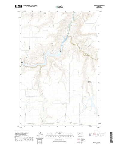 United States Geological Survey Morony Dam, MT (2020, 24000-Scale) digital map