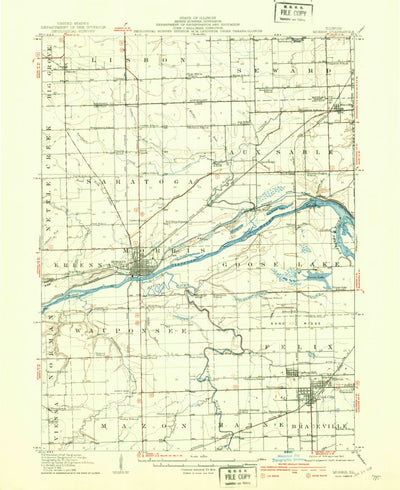 United States Geological Survey Morris, IL (1918, 62500-Scale) digital map
