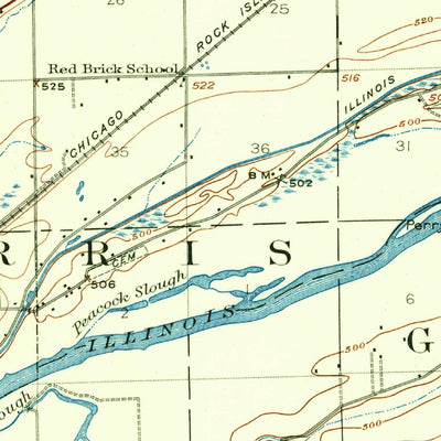 United States Geological Survey Morris, IL (1918, 62500-Scale) digital map