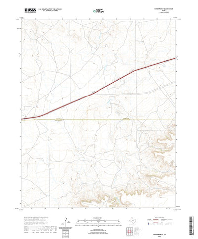 United States Geological Survey Moser Ranch, TX (2022, 24000-Scale) digital map