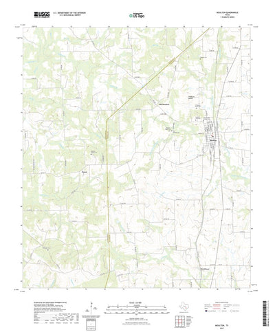 United States Geological Survey Moulton, TX (2022, 24000-Scale) digital map