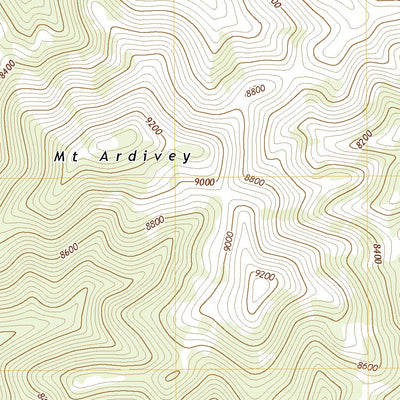 United States Geological Survey Mount Ardivey, NV (2021, 24000-Scale) digital map
