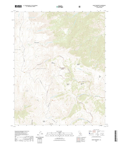 United States Geological Survey Mount Barcroft, CA (2021, 24000-Scale) digital map