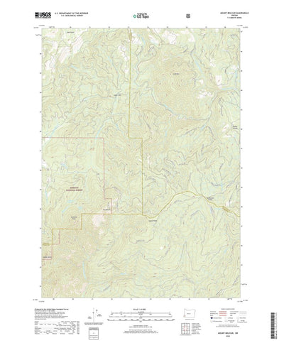 United States Geological Survey Mount Bolivar, OR (2020, 24000-Scale) digital map