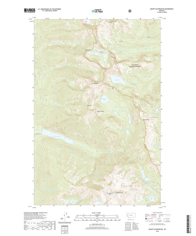 United States Geological Survey Mount Calowahcan, MT (2020, 24000-Scale) digital map