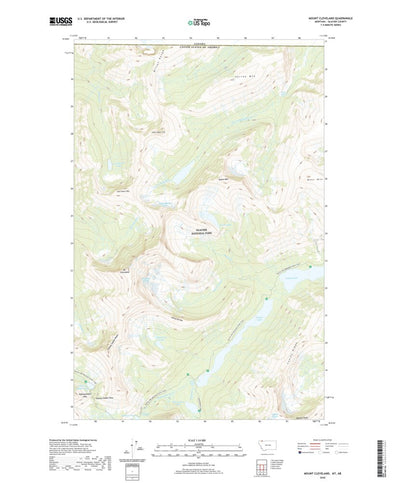 United States Geological Survey Mount Cleveland, MT (2020, 24000-Scale) digital map