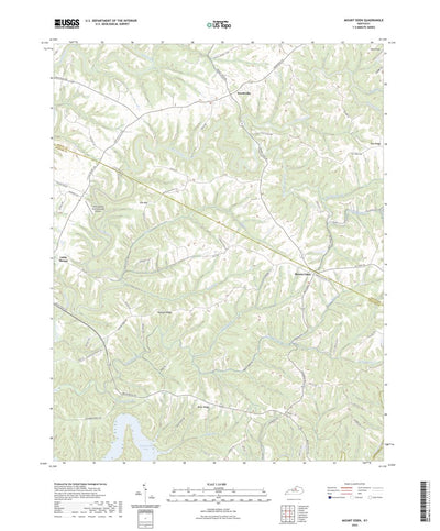 United States Geological Survey Mount Eden, KY (2022, 24000-Scale) digital map