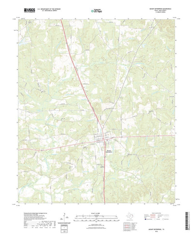 United States Geological Survey Mount Enterprise, TX (2022, 24000-Scale) digital map