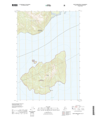 United States Geological Survey Mount Fairweather B-1 SE, AK (2021, 25000-Scale) digital map
