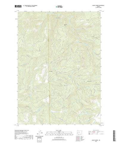 United States Geological Survey Mount Gurney, OR (2020, 24000-Scale) digital map