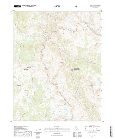 United States Geological Survey Mount Henry, CA (2021, 24000-Scale) digital map