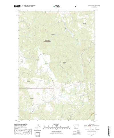 United States Geological Survey Mount Humbug, MT (2020, 24000-Scale) digital map