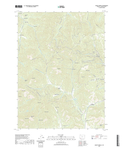 United States Geological Survey Mount Isabelle, OR (2020, 24000-Scale) digital map