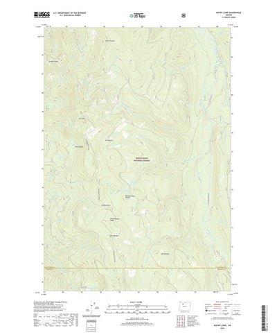United States Geological Survey Mount Lowe, OR (2020, 24000-Scale) digital map