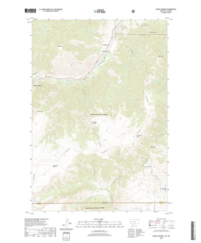 United States Geological Survey Mount Maurice, MT (2020, 24000-Scale) digital map