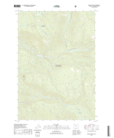 United States Geological Survey Mount Mitchell, OR (2020, 24000-Scale) digital map