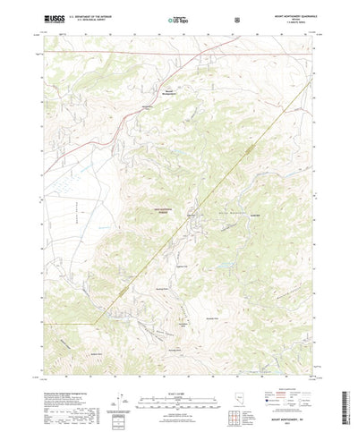 United States Geological Survey Mount Montgomery, NV (2021, 24000-Scale) digital map