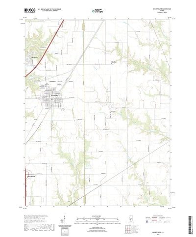 United States Geological Survey Mount Olive, IL (2021, 24000-Scale) digital map